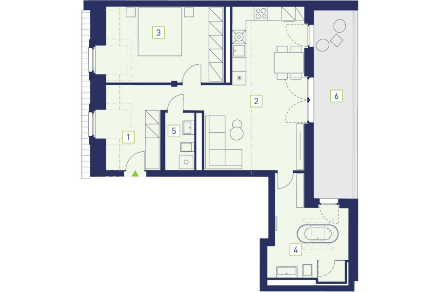 4.5.2 | 2-Zimmer Wohnung mit Terrasse