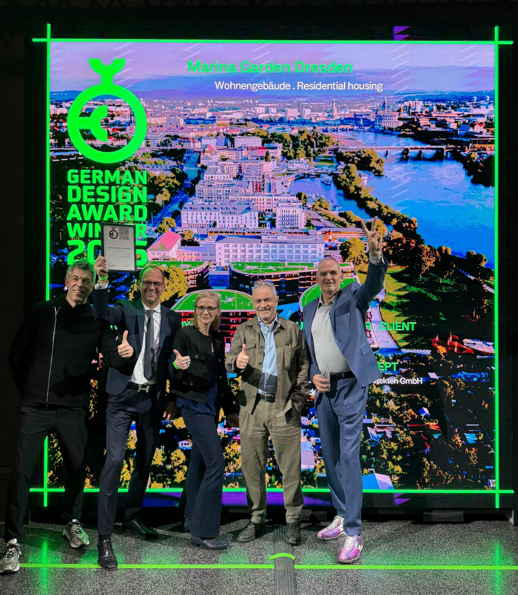 Erfolg unseres Teams: Marina Garden Dresden gewinnt den German Design Award