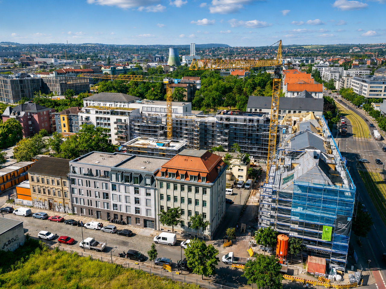 FröbelHöfe Dresden aus der Vogelperspektive